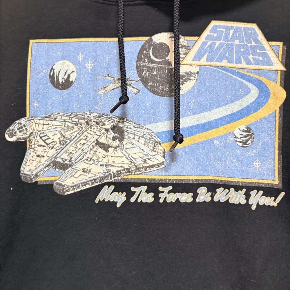 Vintage Star Wars Black Hoodie for Men - Picture 2 of 5